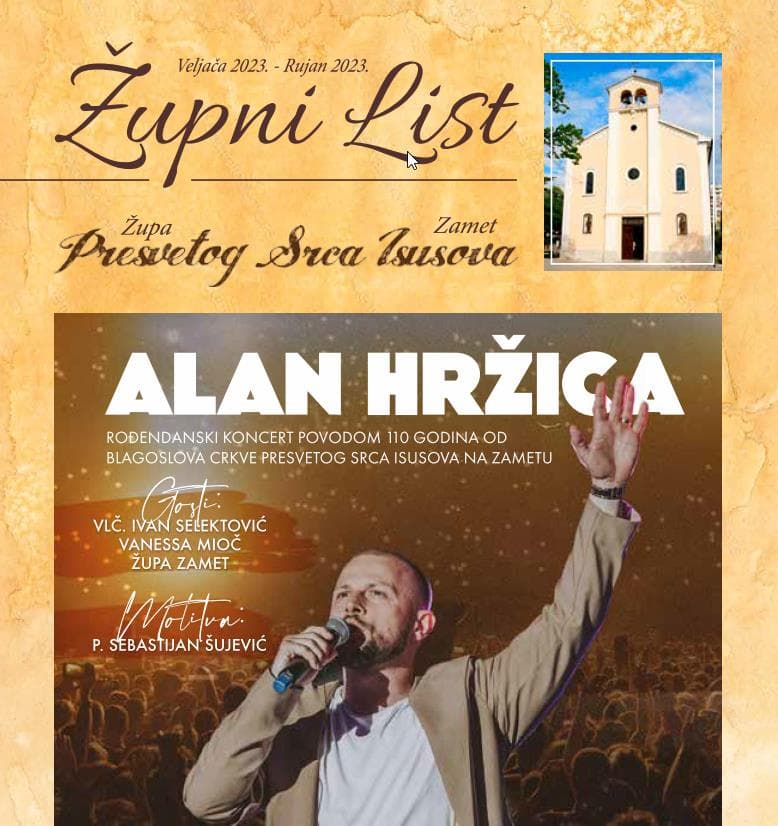 Koncert Alana Hržice u dvorani Zamet, povodom 110 godišnjice posvete crkve, 17.06.2023